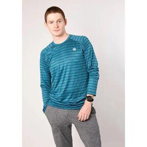 rabbit Striped EZ Tee Long Sleeve Faience Stripe Blue